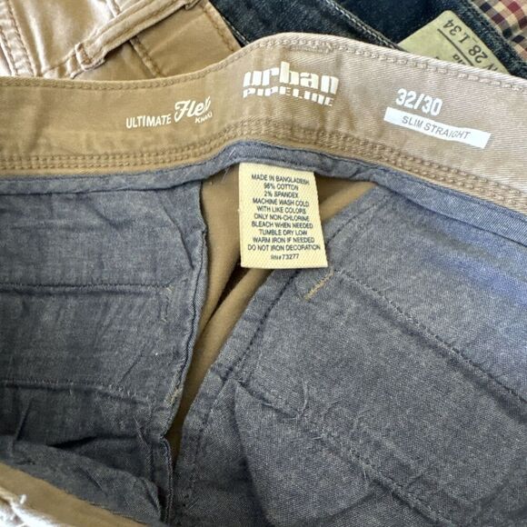 Urban Pipeline Pants Mens 32/30Khaki Slim Straight Flex Ultimate Stretch - Picture 1 of 5